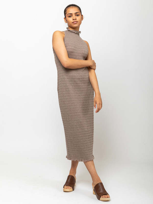Lauren Manoogian Smocked Dress - Wood | Garmentory