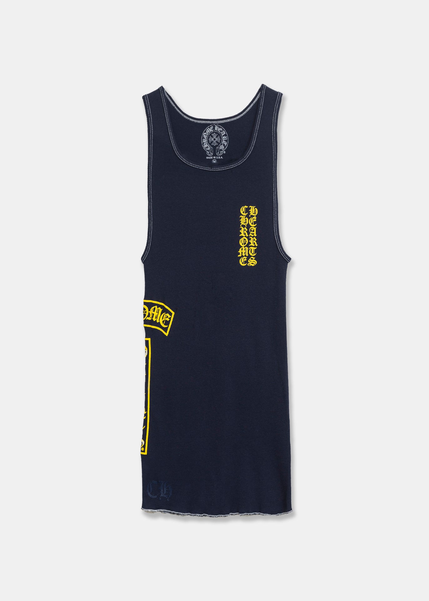 トップス chrome hearts CH plus backlogo tanktop CHROME HEARTS CH Plus Ribbed Tank Top Blue Women s | eBay