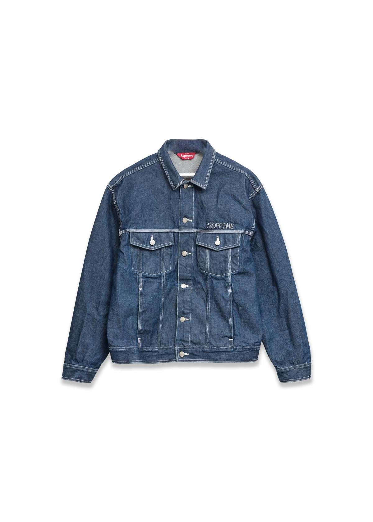 Supreme x Smurfs Denim Trucker Jacket - Blue | Garmentory