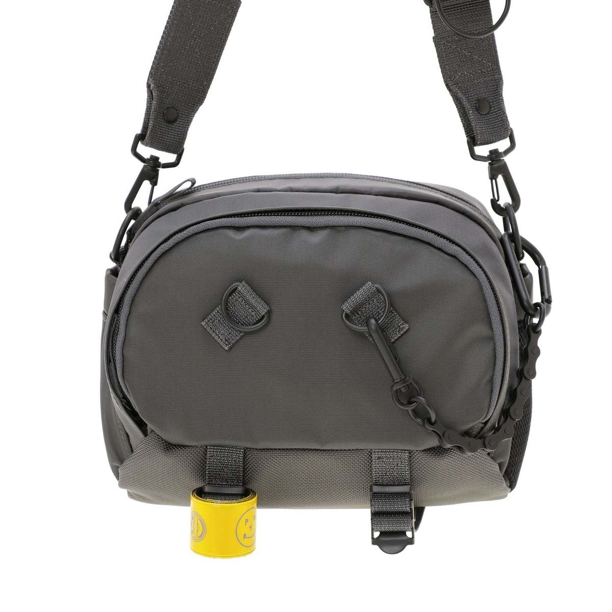 Porter Yoshida Ride Shoulder Bag w/ Bicycle Chain - Graphite 