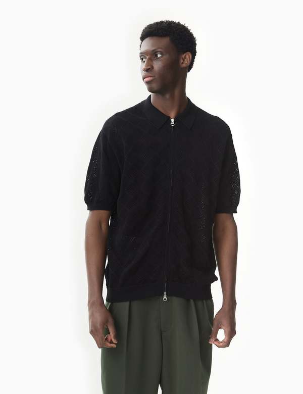 I AM Mesh Knit Polo