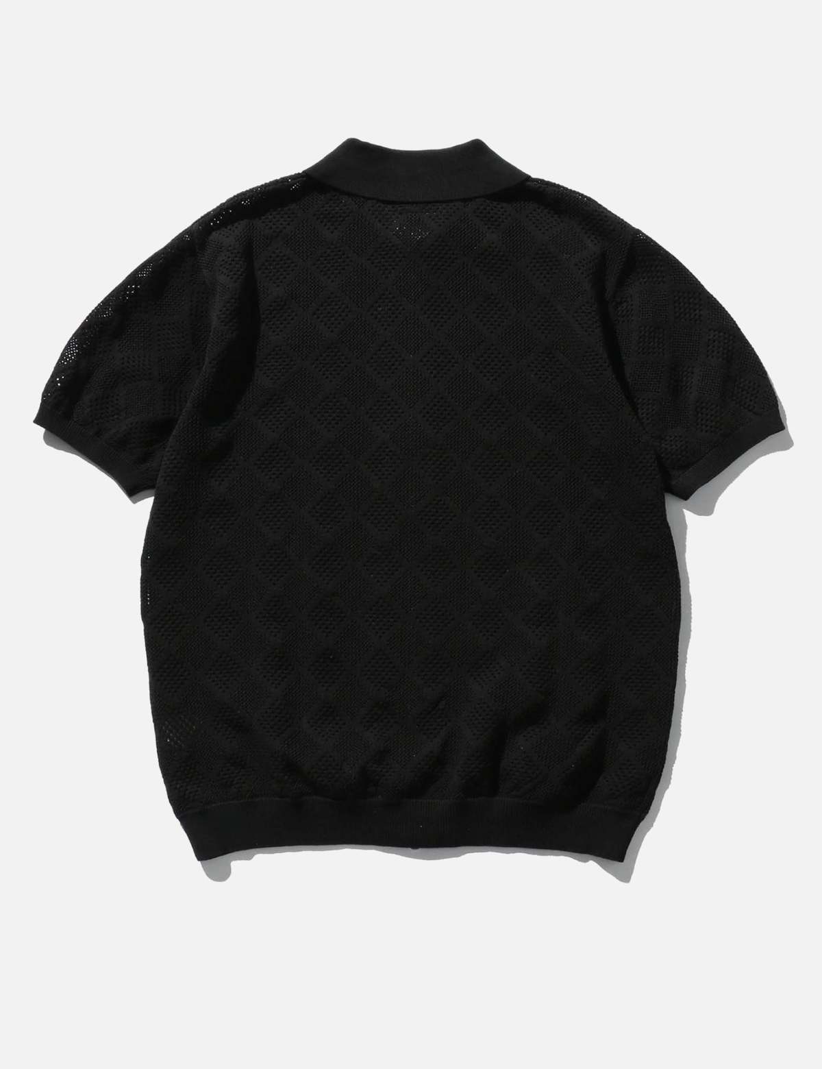 Tシャツ・カットソー BEAMS FW24 Zip knit mesh polo shirt (38020035156 19) BEAMS PLUS（ビームス プラス）Zip Knit Polo Mesh（シャツ