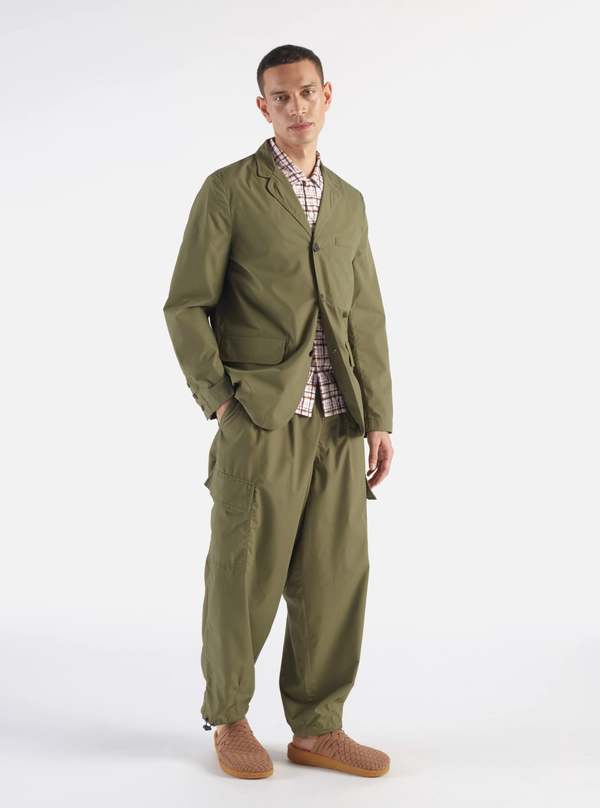 Universal Works Poly Tech Loose Cargo Pant - Olive | Garmentory