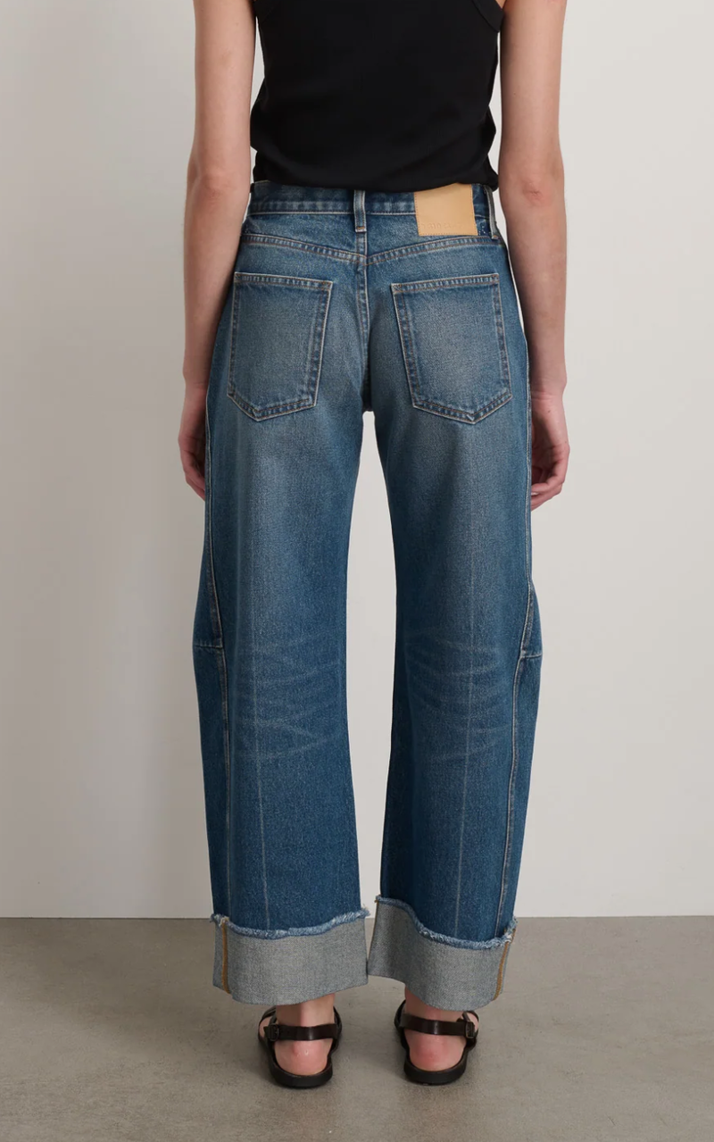 B Sides RELAXED CUFFED LASSO JEAN - VISTA BLUE