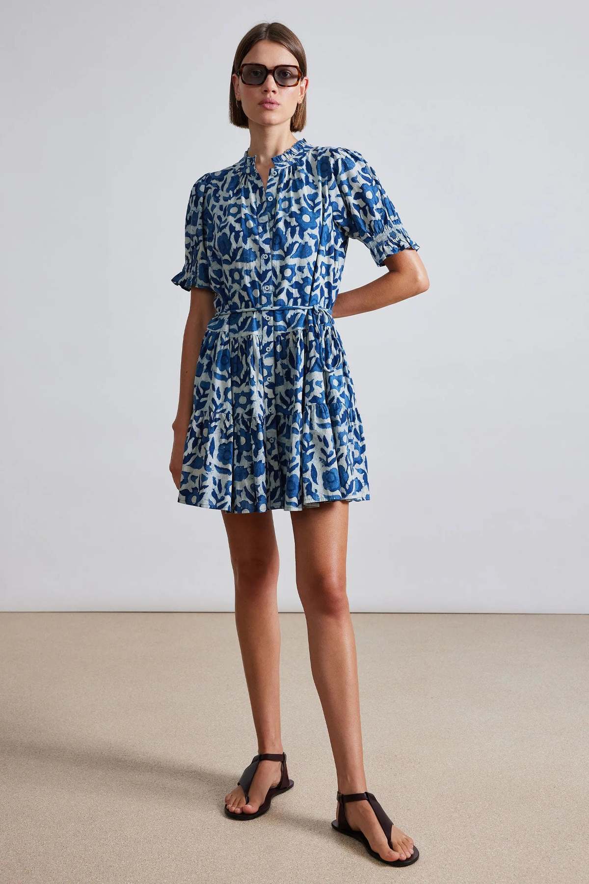 mini dress batik Batik Print Mini Dress