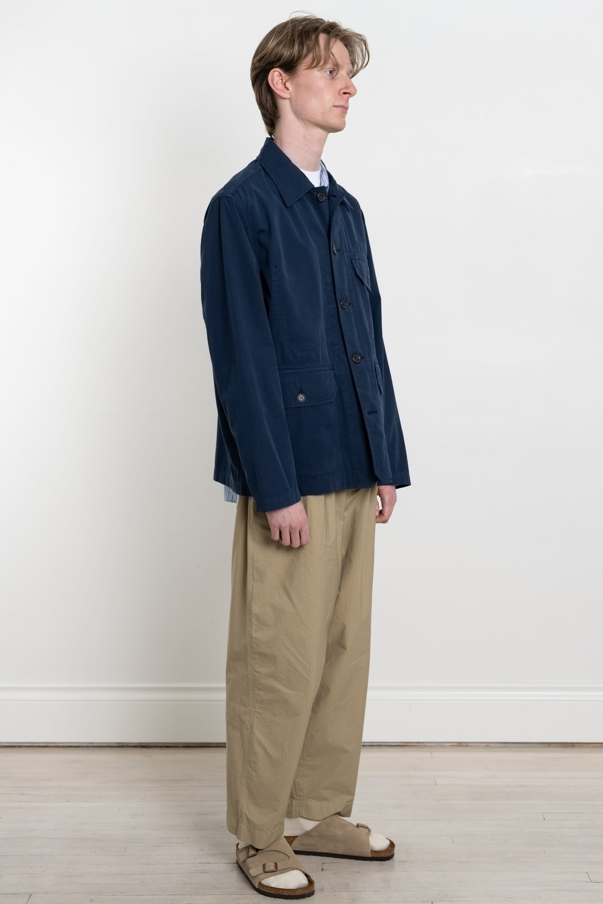 Universal Works. コート Universal Works Men's Wool Fleece Field Jacket in Indigo