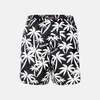 Mauna Kea Palm Trees Allover Print Boardshorts - Black/White Palm Trees - Thumbnail 2