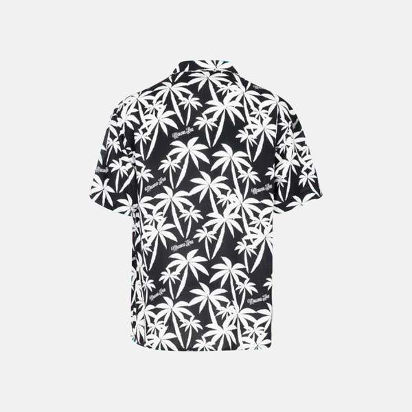 Mauna Kea Palm Trees Allover Print Shirt - Black/White Palm Trees