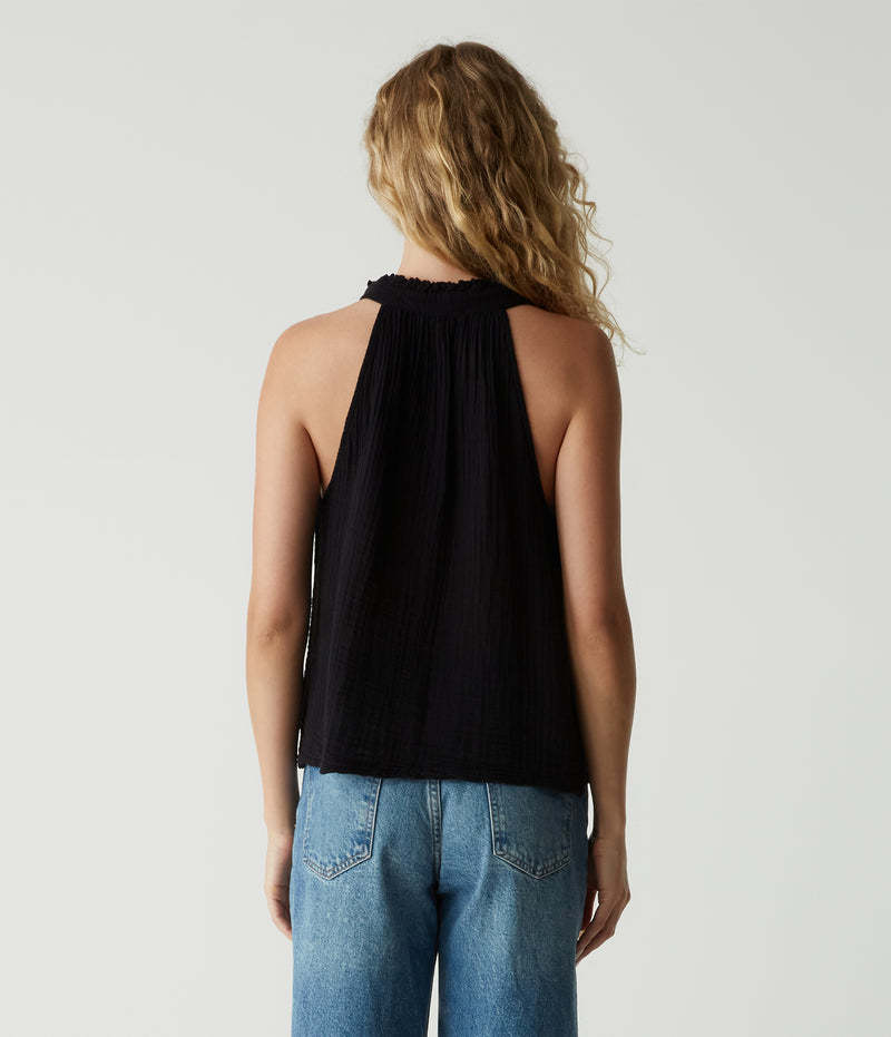 (取寄) マイケル スターズ レディース ヴィオラ スプリットネック タンク Michael Stars women Viola Split-Neck Tank Black Viola Split Neck Tank – LIANA NYC