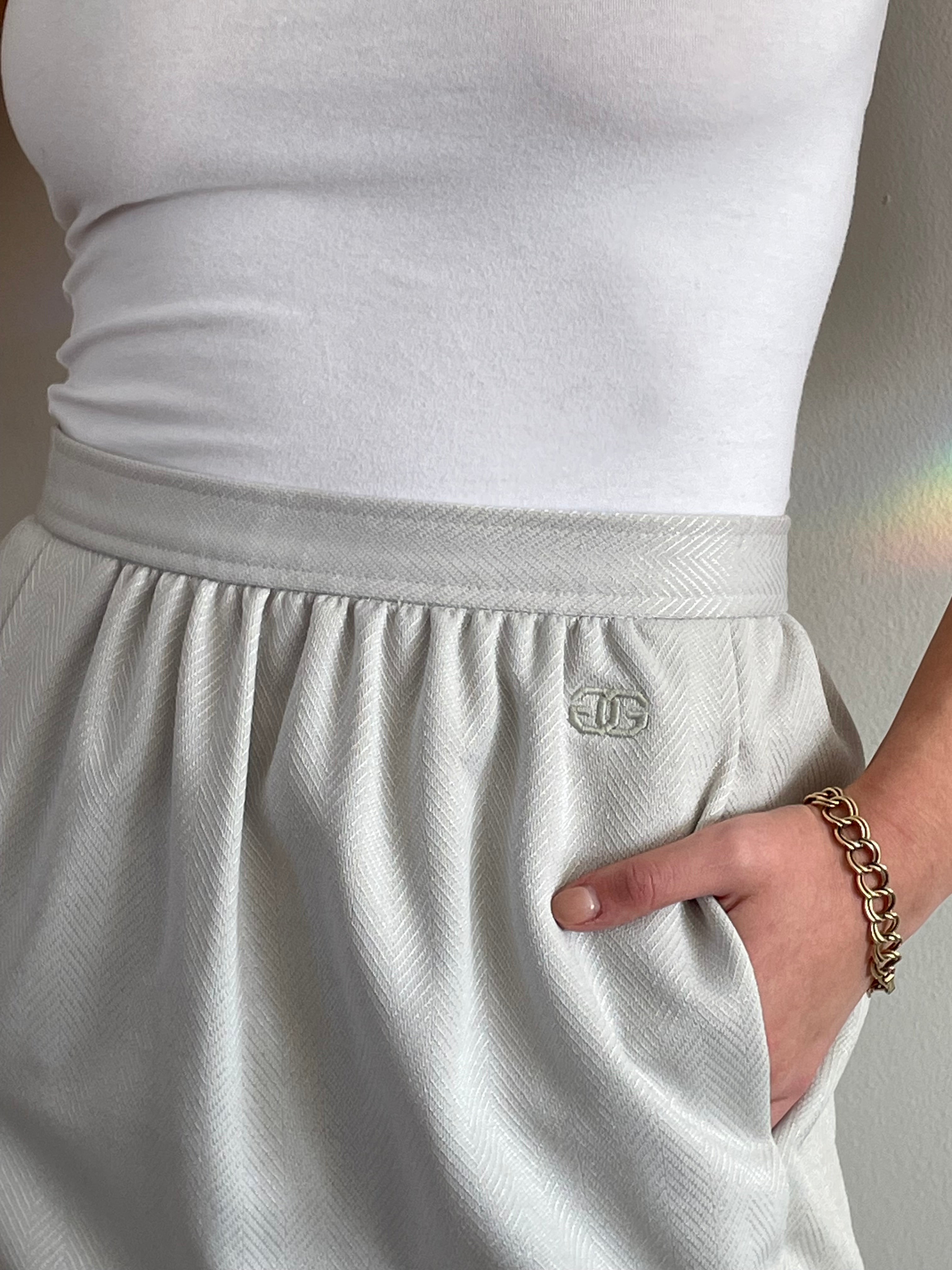 70s Givenchy Sport GG logo maxi skirt Grey Garmentory