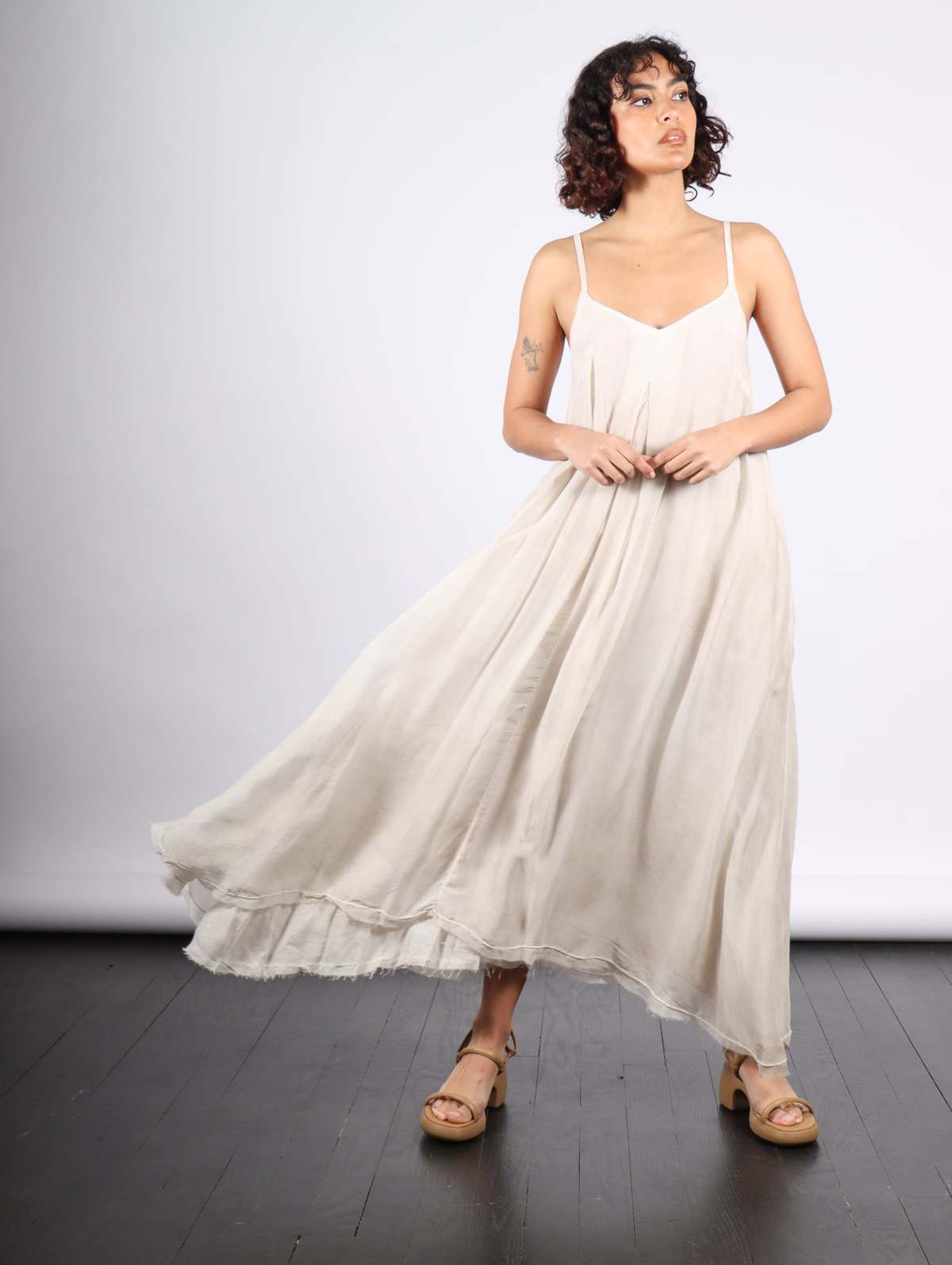 Sanctamuerte Long Slip Dress - Desert | Garmentory
