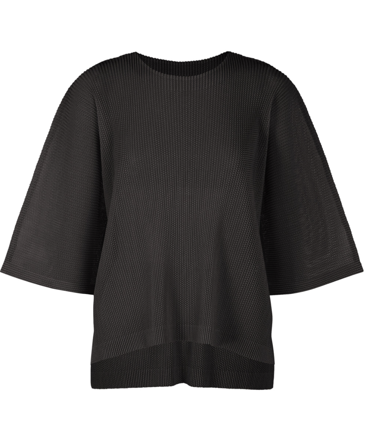 Pleats Please by Issey Miyake Tatami April Top - Black Pepper