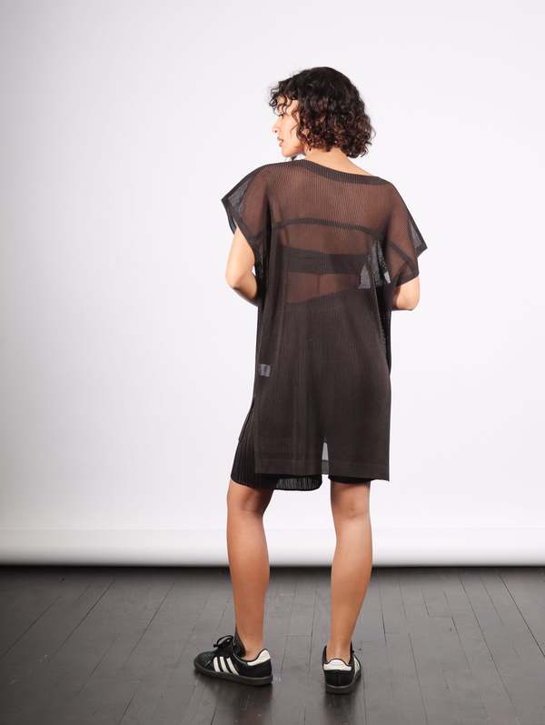 Pleats Please by Issey Miyake Tatami April Tunic - Black Pepper