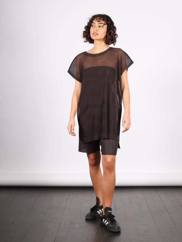 Pleats Please by Issey Miyake Tatami April Tunic - Black Pepper