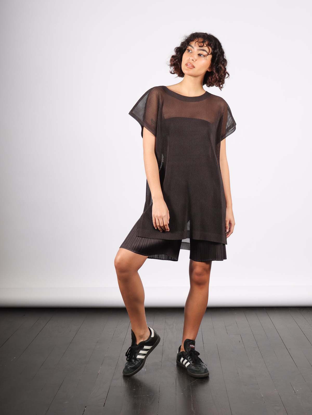 Pleats Please by Issey Miyake Tatami April Tunic - Black Pepper