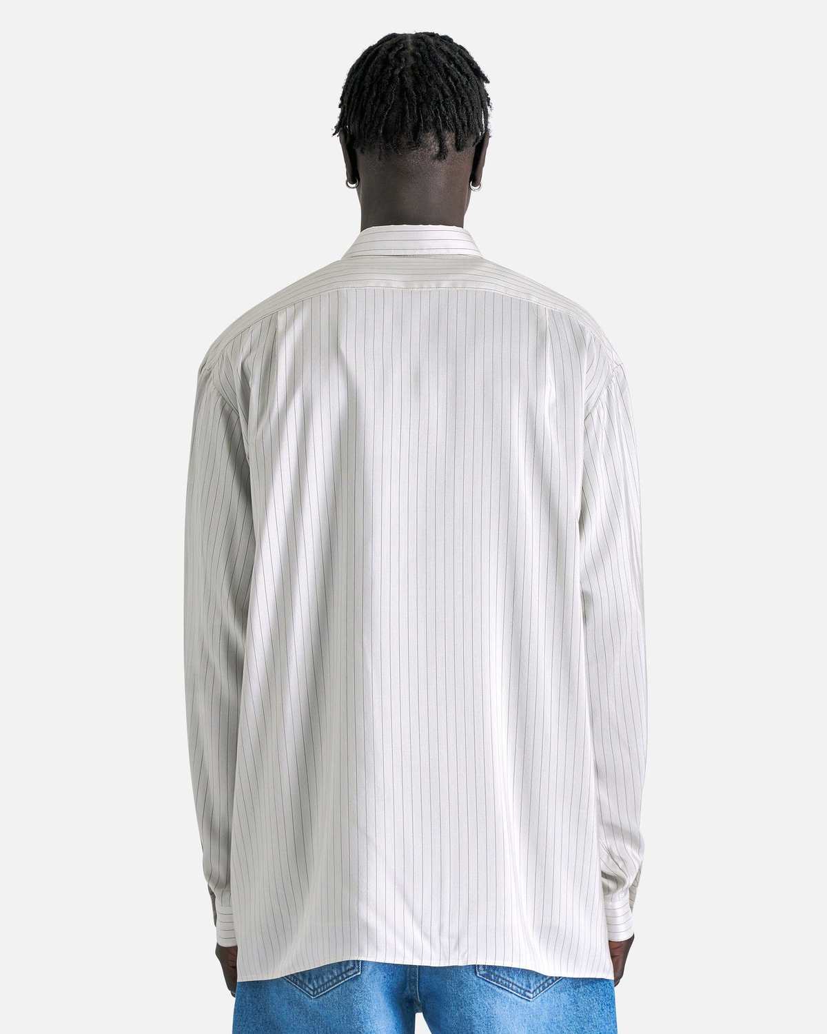 The Row Albie Shirt - Grey Stripe | Garmentory