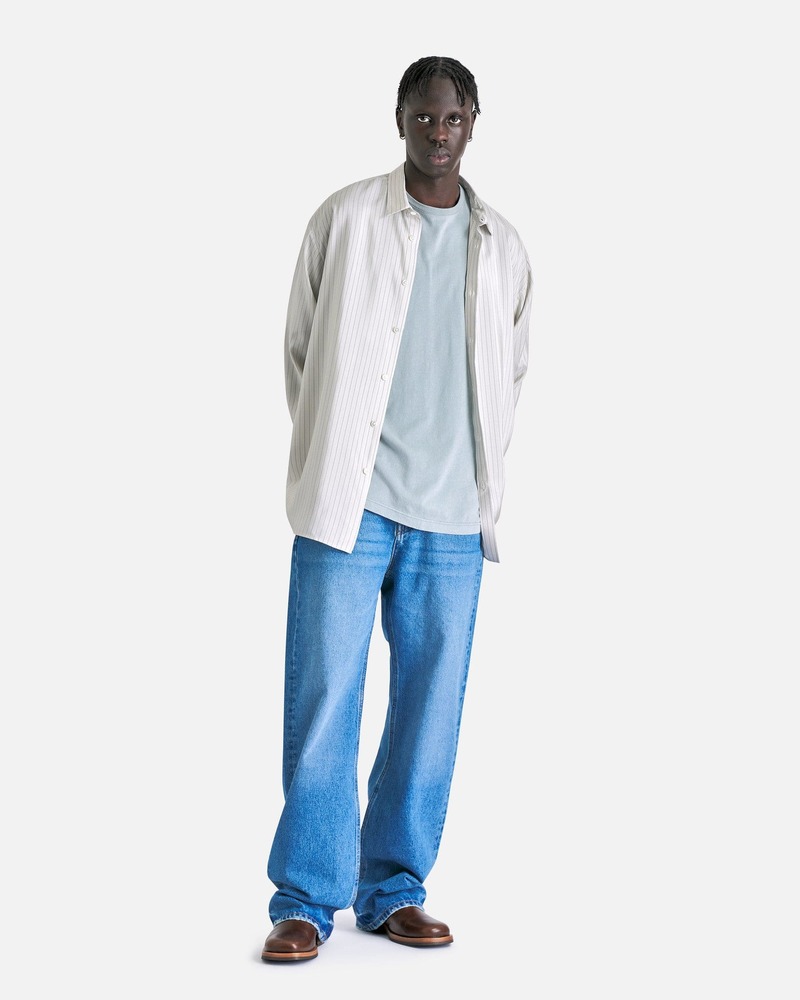 The Row Albie Shirt - Grey Stripe | Garmentory