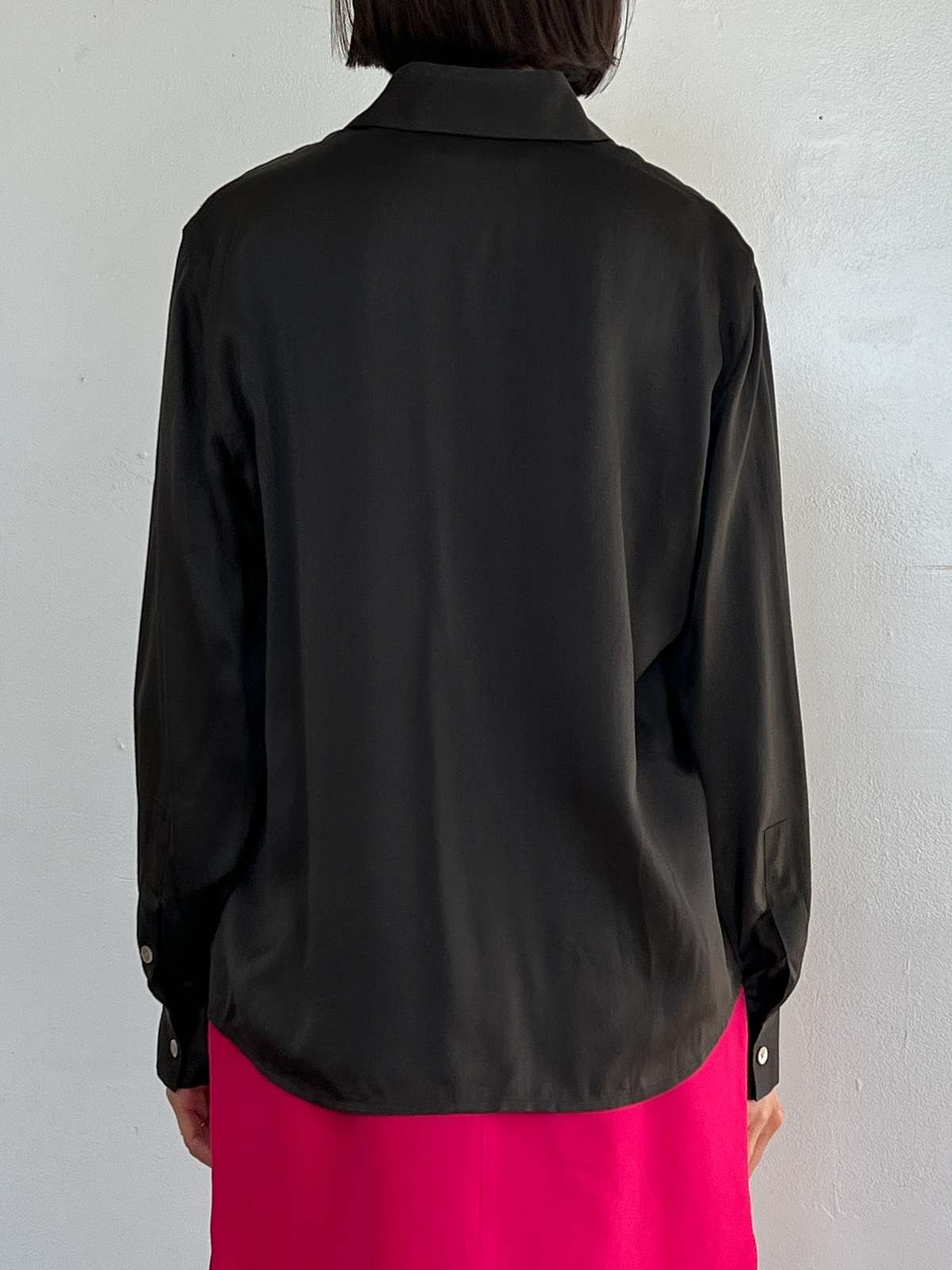 CADENCE SILK BLOUSE in GANACHE main image 1