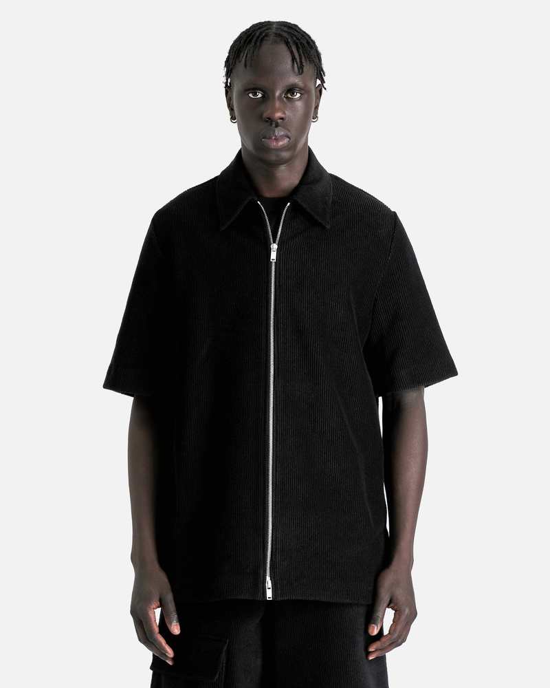 Jil Sander Corduroy Zip Short Sleeve - Black | Garmentory