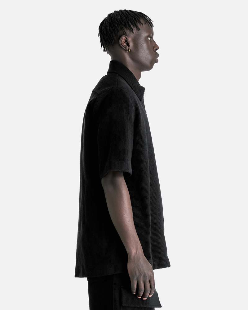 Jil Sander Corduroy Zip Short Sleeve - Black | Garmentory