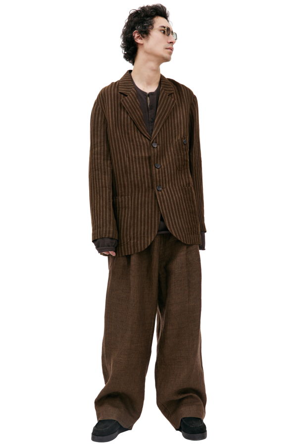 Ziggy Chen Striped Linen Blazer