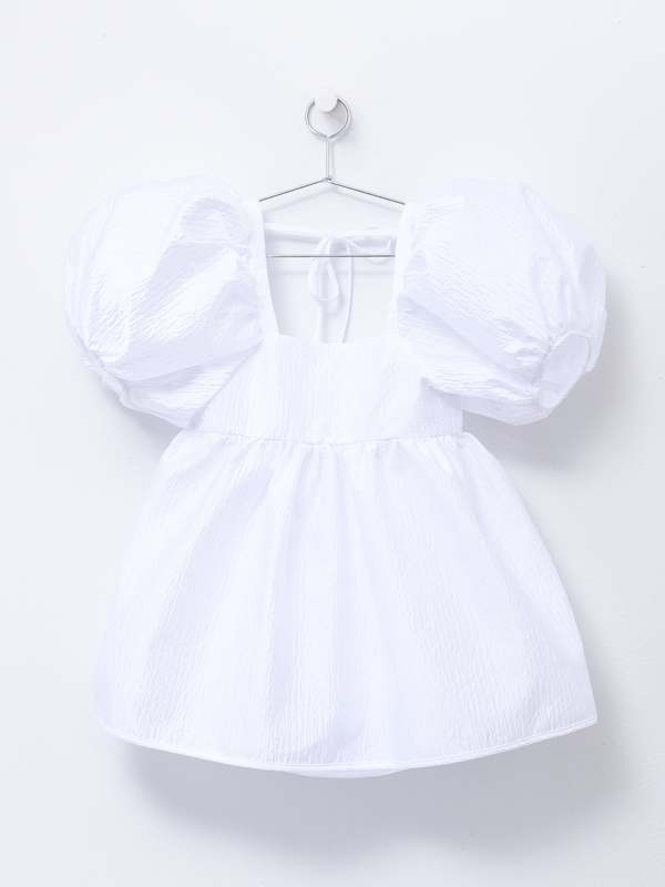 Cecilie Bahnsen ALMA STRIA MATELASSE BLOUSE - WHITE | Garmentory