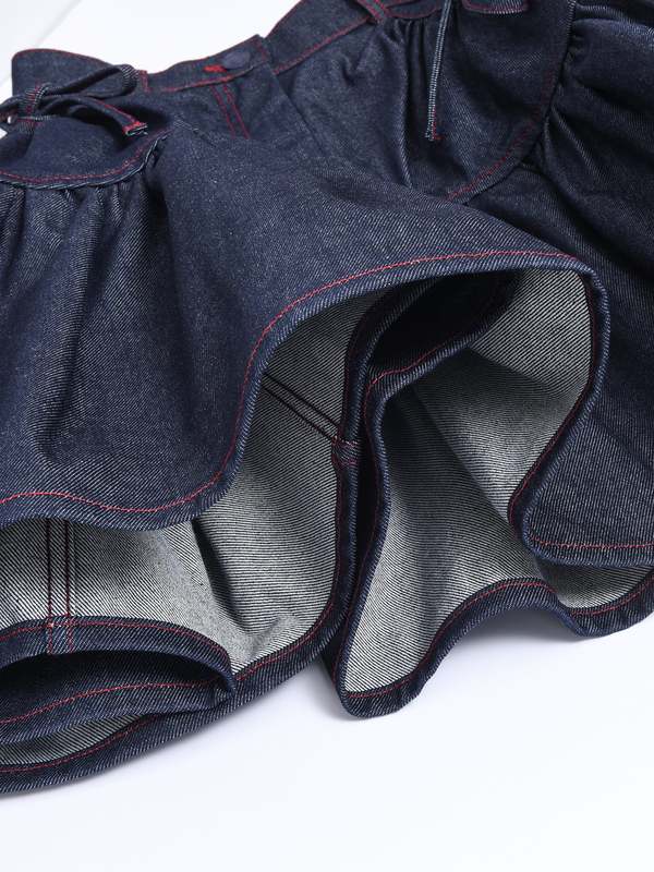 Cecilie Bahnsen GLORIA SKIRT DENIM - INDIGO | Garmentory