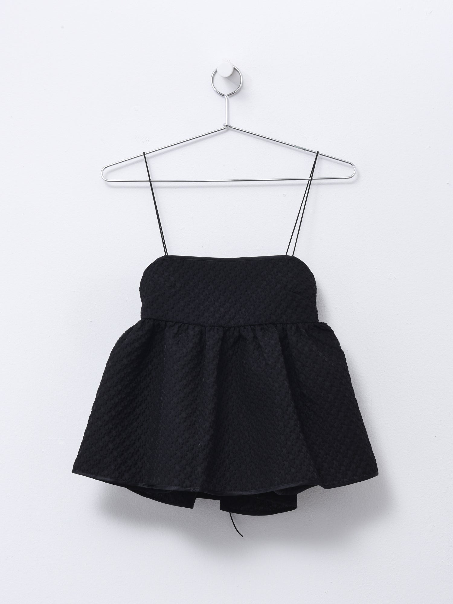 Cecilie Bahnsen SELENA BLOSSOM MATELASSE TOP - BLACK