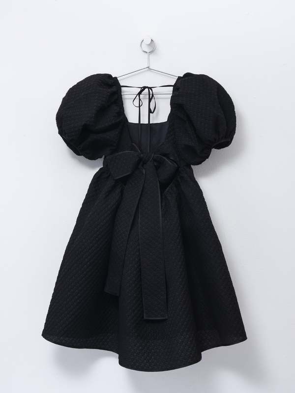 Cecilie Bahnsen TILDE DRESS - BLOSSOM MATELASSE BLACK | Garmentory