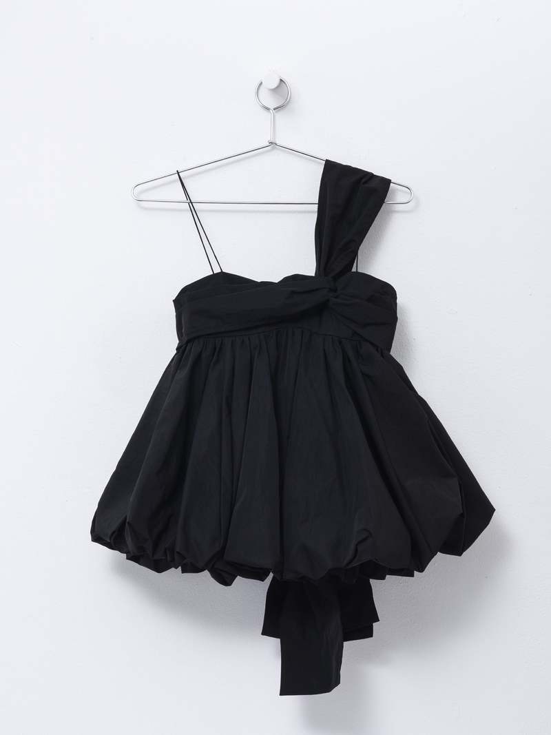 Cecilie Bahnsen Vie Crinkle Parachute Top - Black | Garmentory