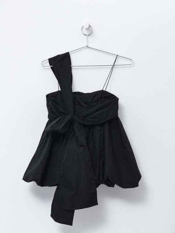 Cecilie Bahnsen Vie Crinkle Parachute Top - Black | Garmentory