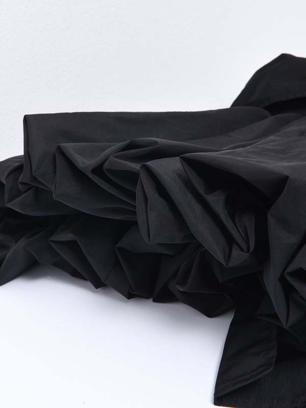 Cecilie Bahnsen Vie Crinkle Parachute Top - Black | Garmentory