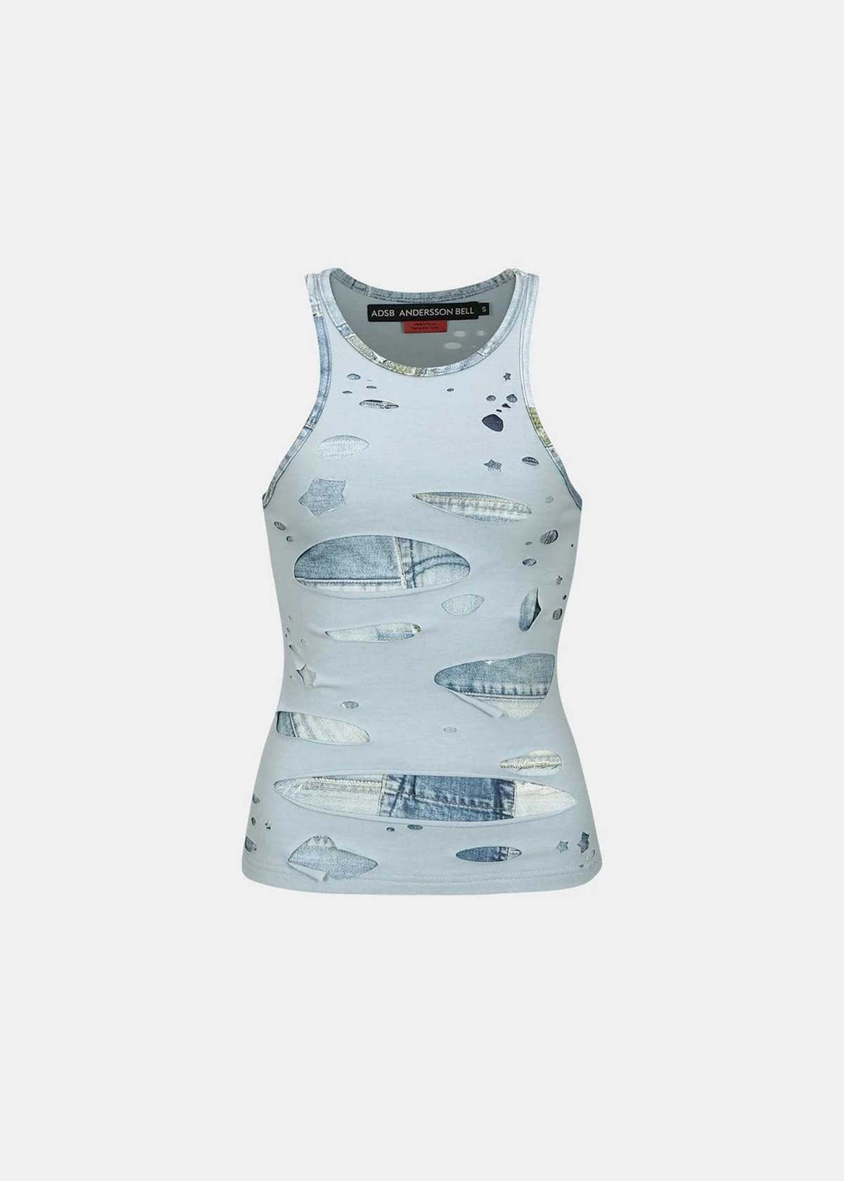 Andersson bell タンクトップ ANDERSSON BELL Distressed Cutout Print Tank Top | Garmentory