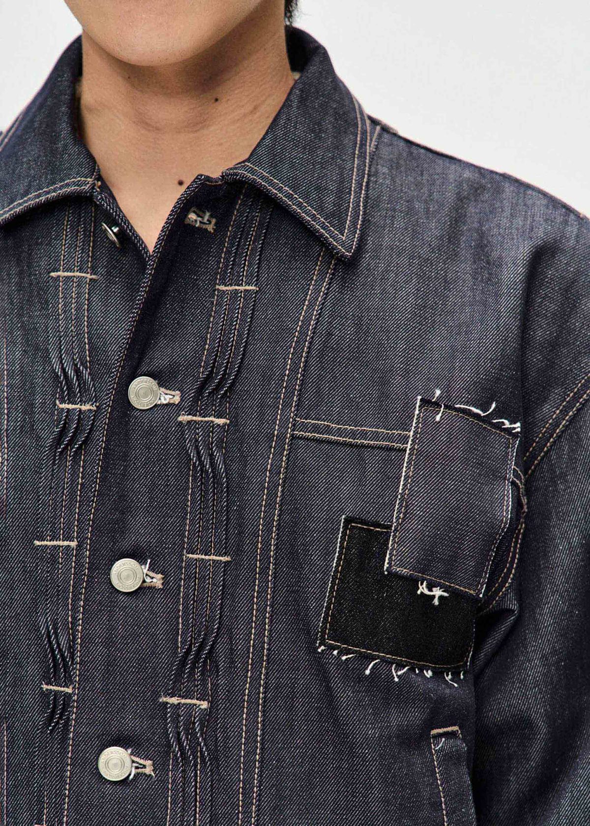 【ANDERSSON BELL】Unisex New Patchwork Denim Jacket Indigo MUSINSA | ANDERSSON BELL Unisex new patchwork denim jacket