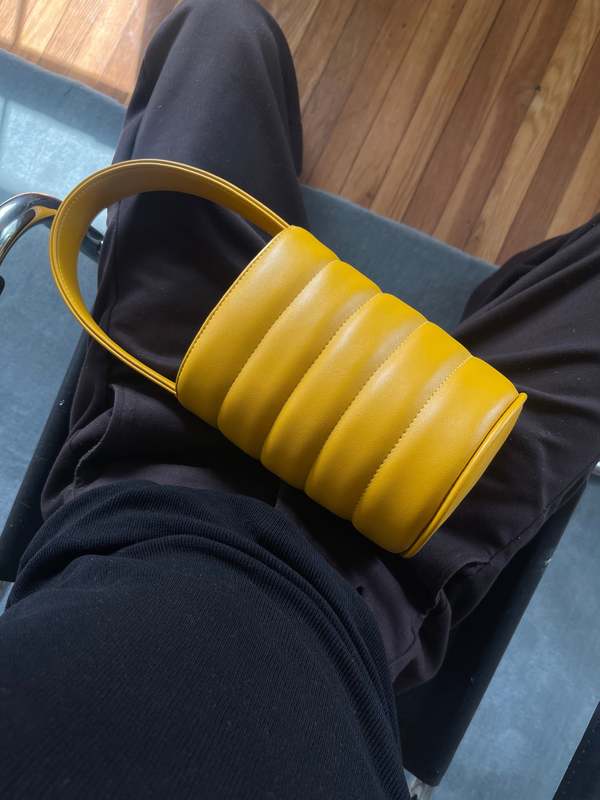 Hozen Quilted Mini Bucket Bag - Canary