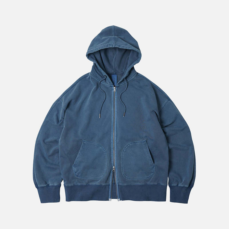 FrizmWorks OG Pigment Dyeing Hood Zip Parka - Blue | Garmentory
