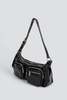 Marge Sherwood Glossy Plain Outpocket Hobo Mini - Black - Thumbnail 2