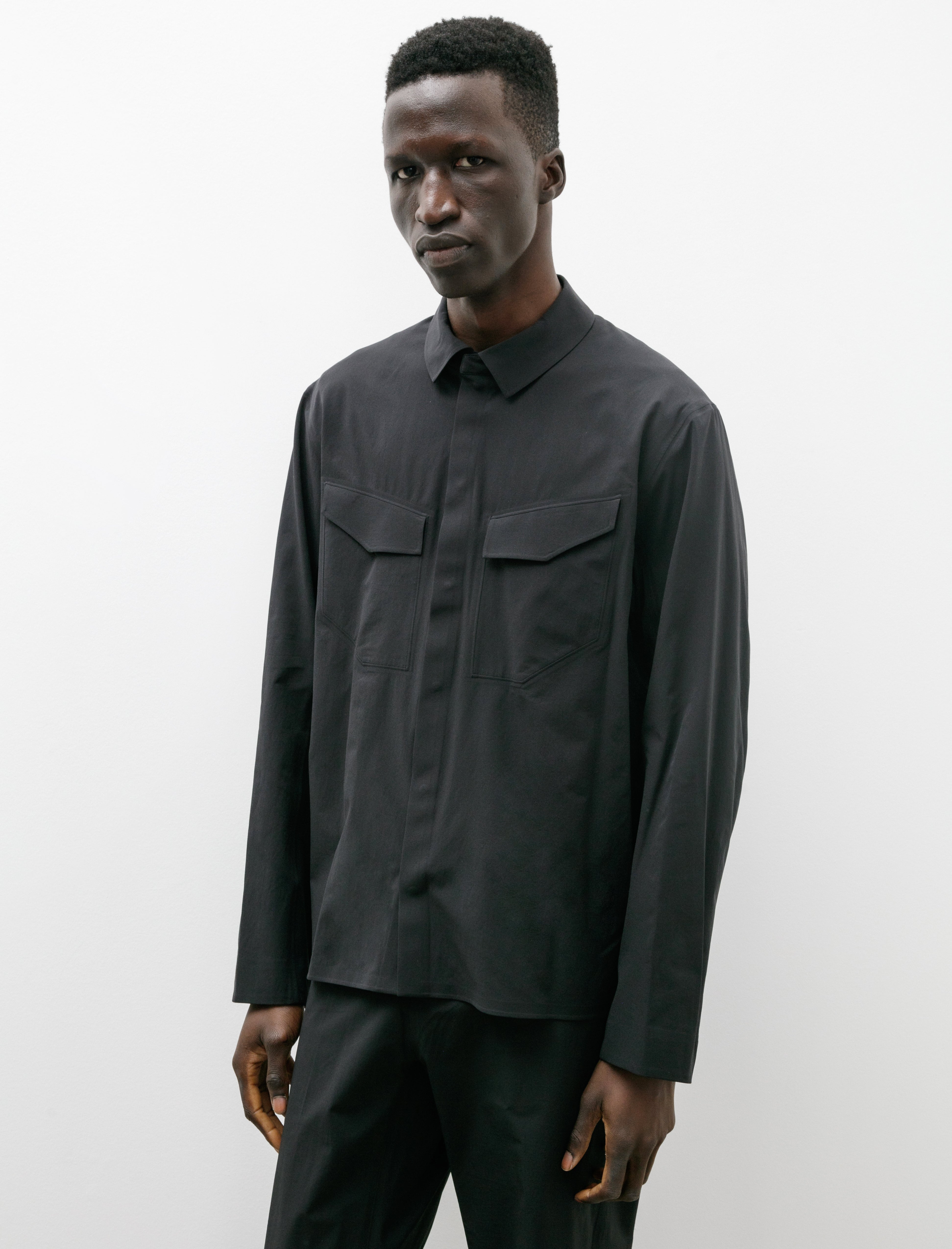 ☆2024ss訳あり品☆VEILANCE FIELD SS BLACK S X000009636] Veilance Field SS Shirt (Black) – The Darkside
