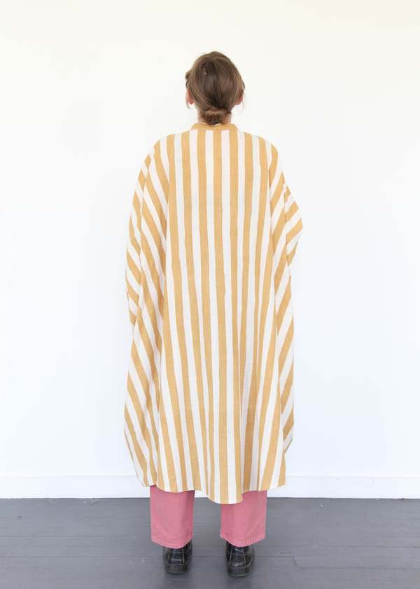 11.11 ELEVEN ELEVEN Striped Caftan Dress - Light Yellow
