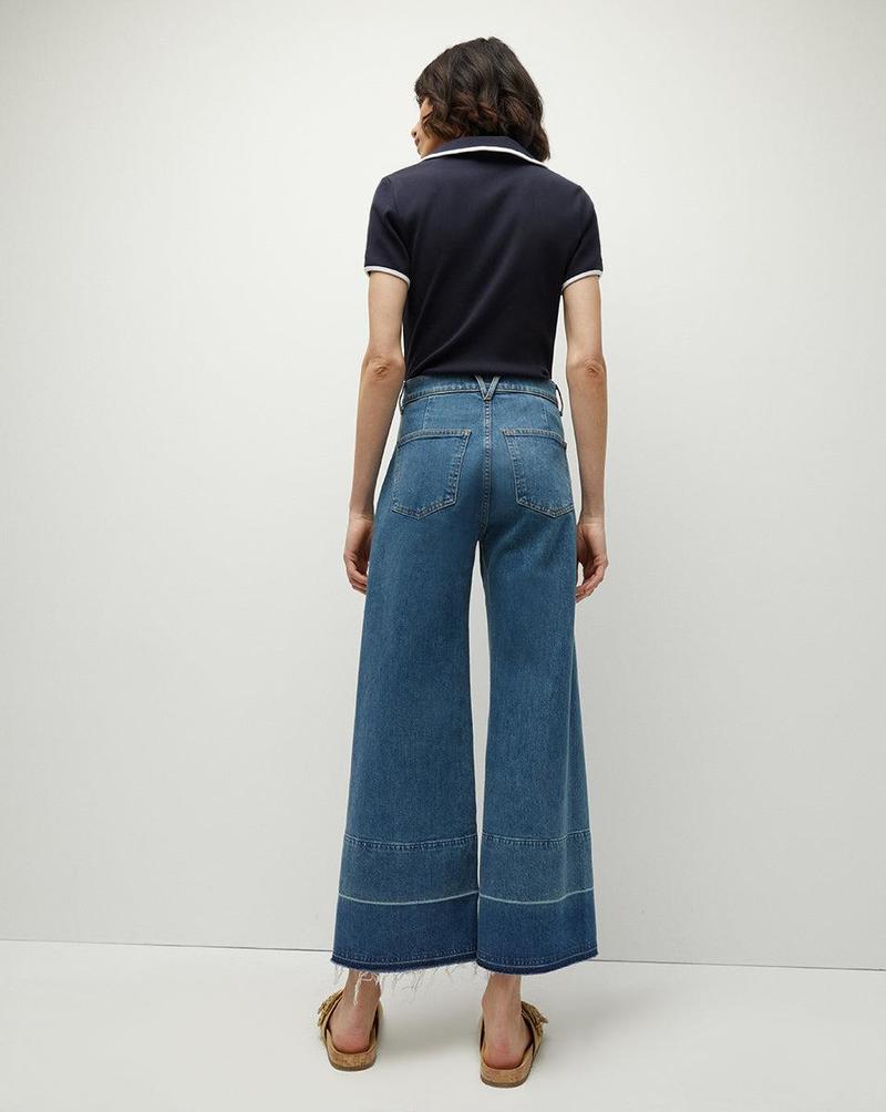 Veronica Beard Kearney Tee w/ Scoop Neck in Brown Multi