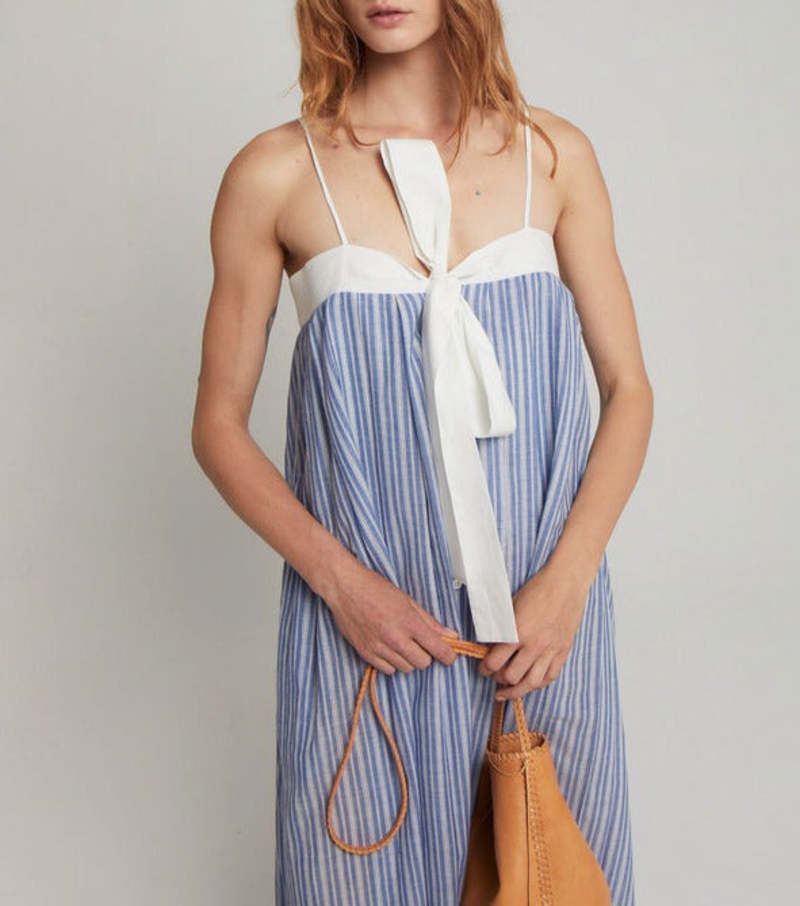 Laurence Bras Gaston Dress - Blue Stripes