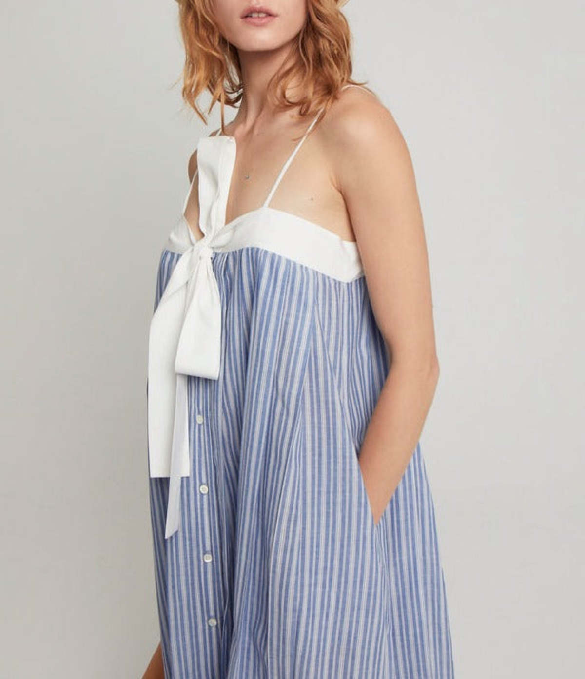 Laurence Bras Gaston Dress - Blue Stripes - Image 8 of 8