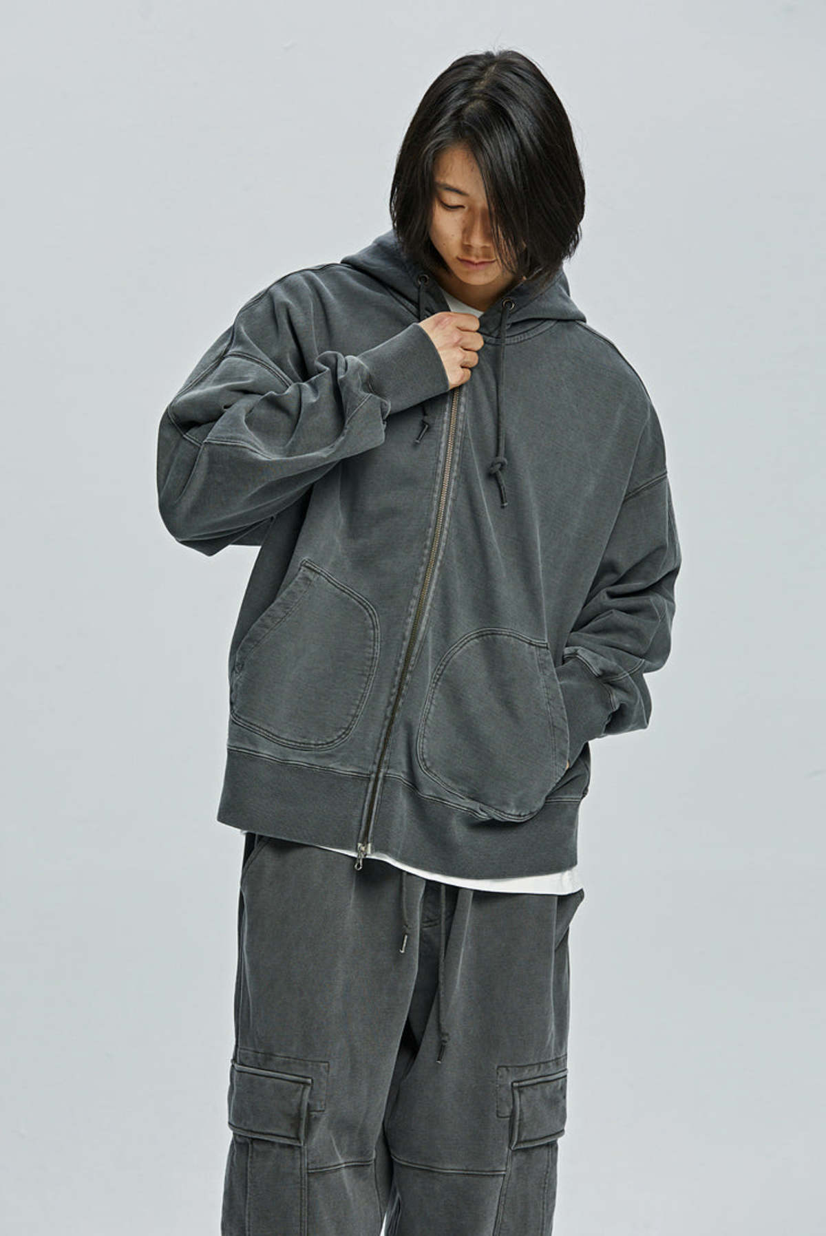 パーカー・フーディ FRIZMWORKS OG PIGMENT DYEING HOODY 002 ICE FZWOGTS097 프리즘웍스(FRIZMWORKS) OG PIGMENT DYEING HOODY 002 _ ICE