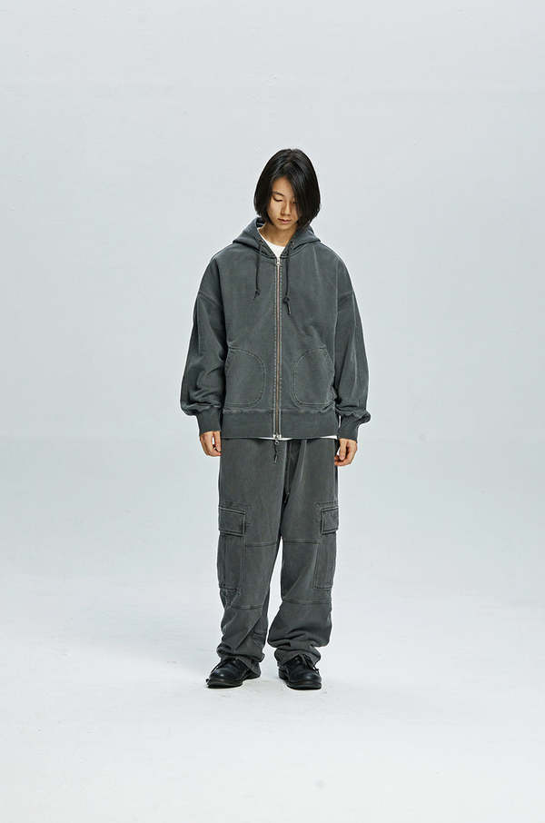 パーカー・フーディ FRIZMWORKS OG PIGMENT DYEING HOODY 002 CHARCOAL FZWOGTS050 FrizmWORKS OG Pigment Dye Hoodie | Charcoal | Canoe Club