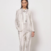 Raquel Allegra Jai Jacket - Dirty White/Black - Thumbnail 2