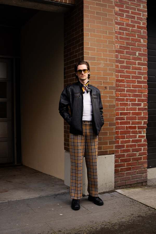 Vintage Faux Leather Moto Jacket - Black