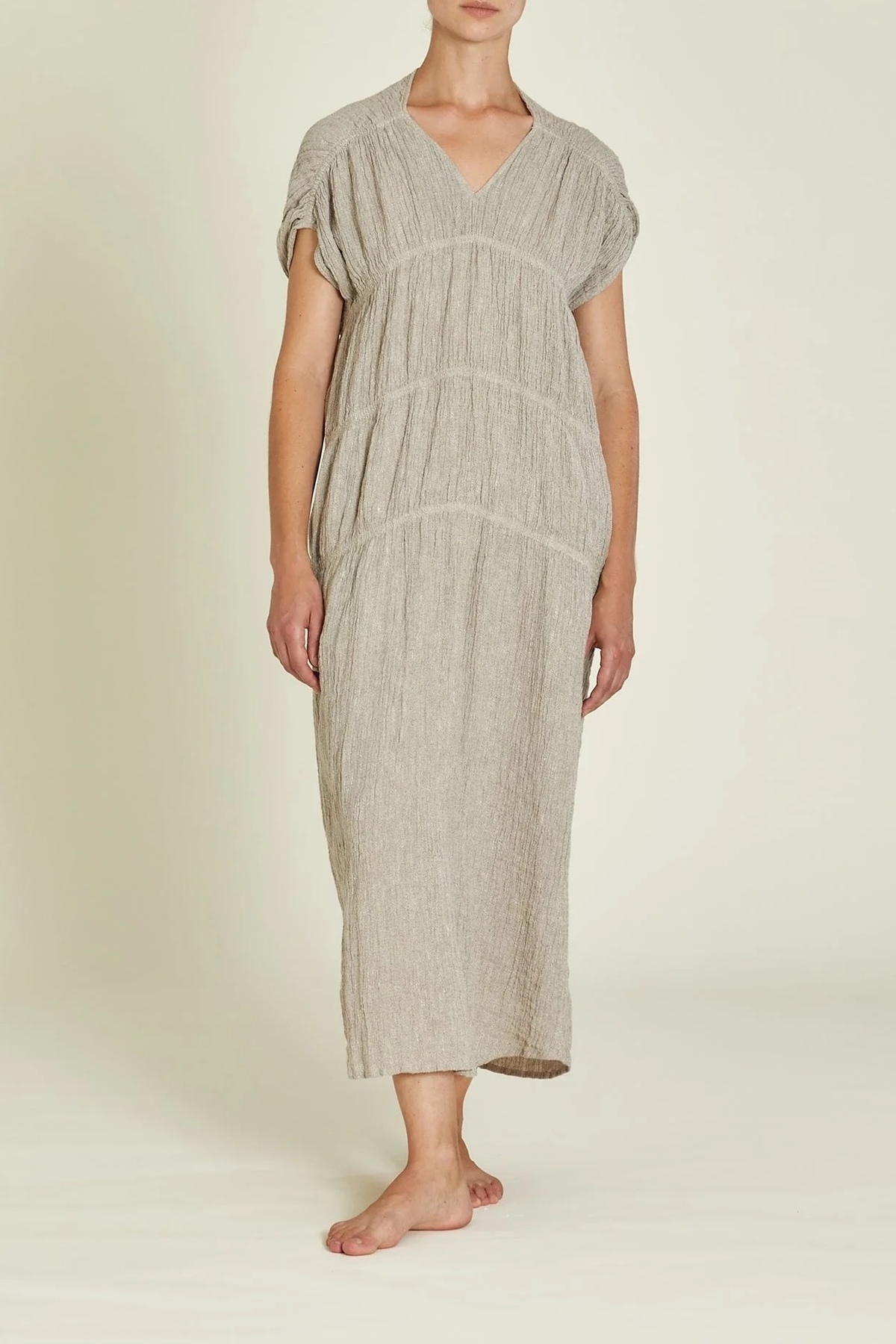 Black Crane Gem Neck Dress - Ash | Garmentory