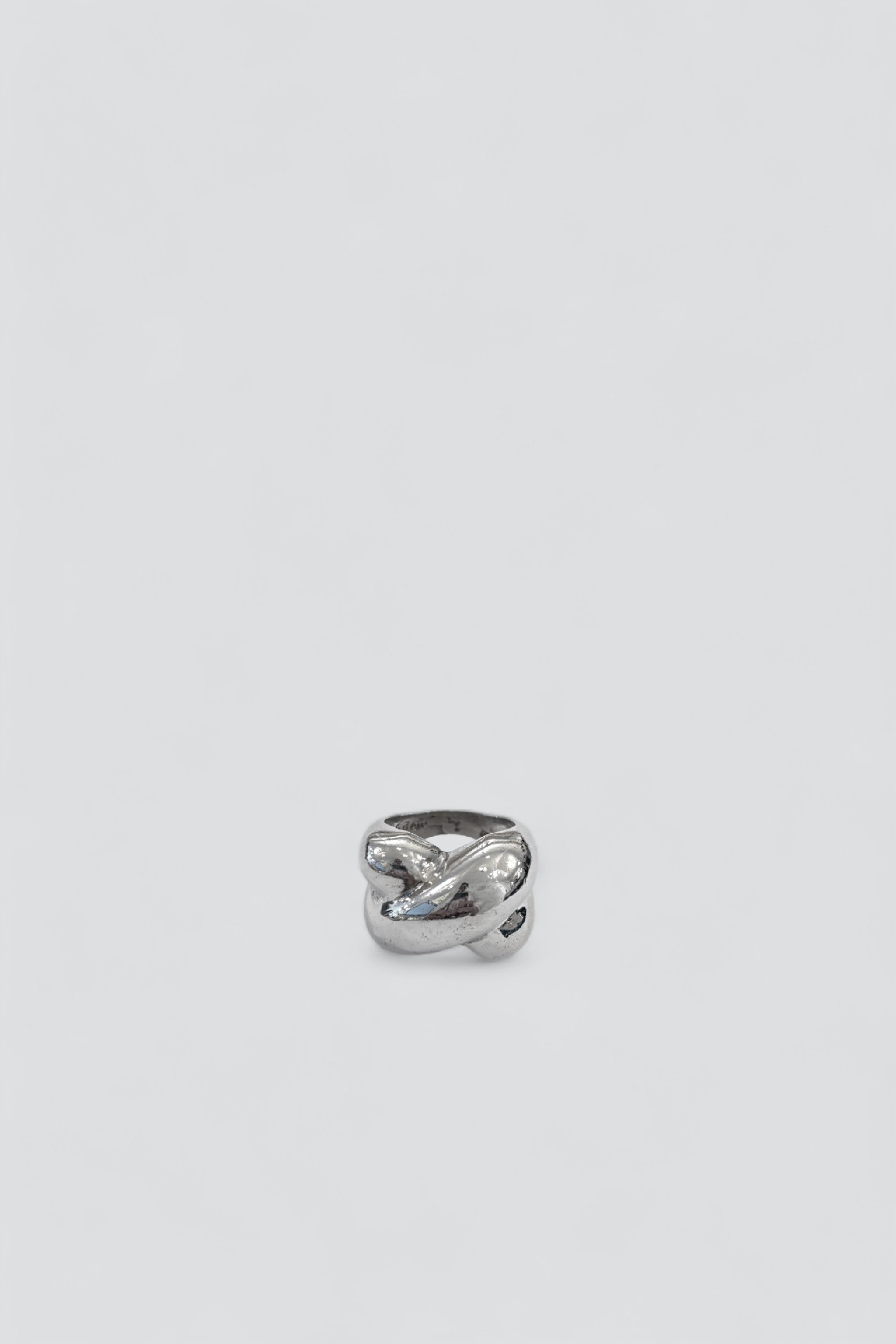 Vintage Chunky Crossed Ring - Sterling Silver | Garmentory