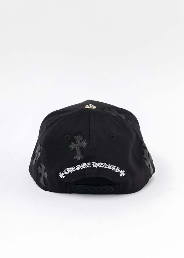 chrome hearts 5 Panel Cap - Black/Grey With Black Patches | Garmentory