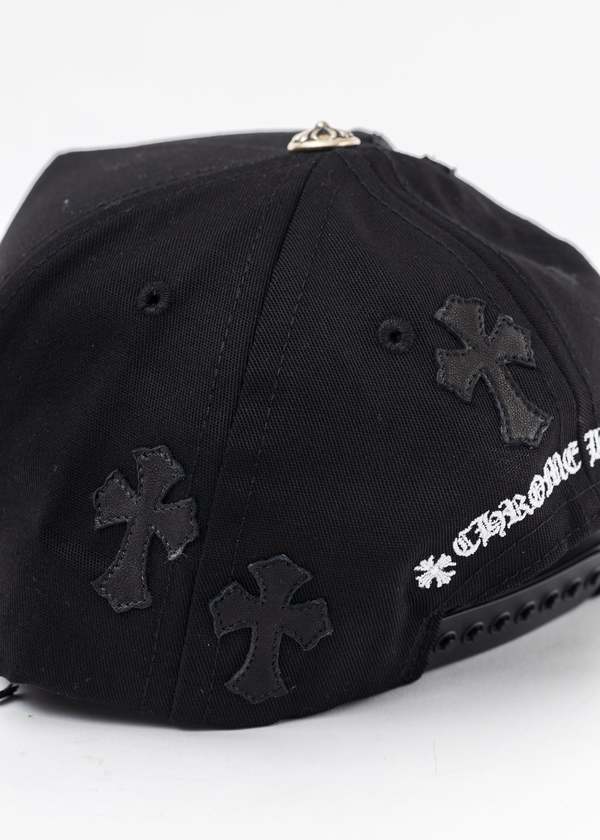 chrome hearts 5 Panel Cap - Black/Grey With Black Patches | Garmentory